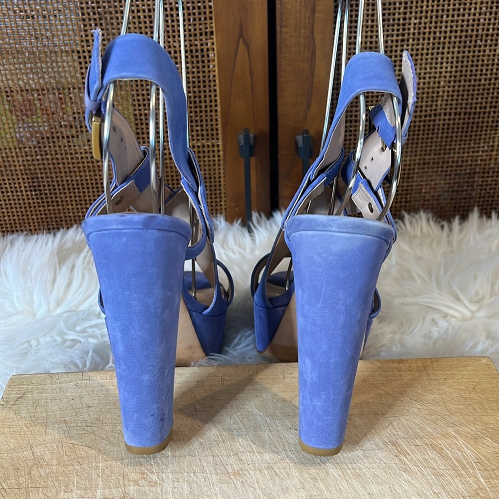 Pour La Victoire Platform Strappy Suede Leather Sandals - Picture 3 of 10
